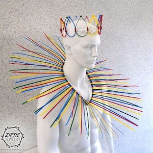 Multicolor Spike Set - Crown + Spike Collar