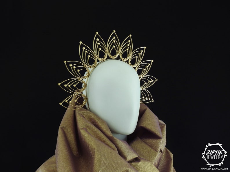 Gold Halo Zip Tie Crown / Zip Tie Headband / Gold Halo Etsy