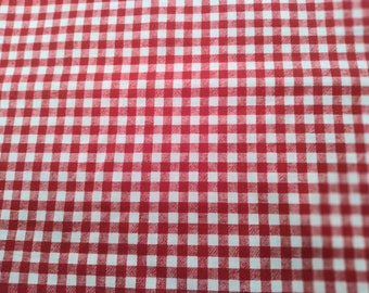 Tecido xadrez vermelho, tecido para quilting, tecido para vestuário, suprimentos para artesanato, material de costura, tecido para fazenda, tecido country, jarda/meia jarda/quarto