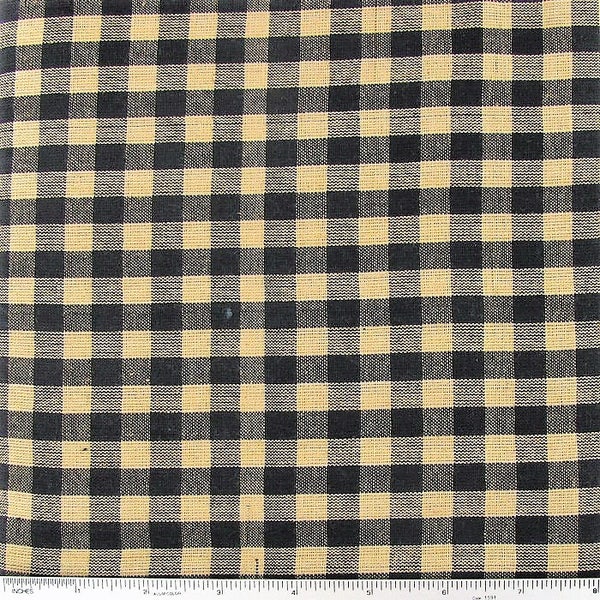 Homespun Fabric, Quilting Fabric, Primitive Fabric, Americana Fabric, Rustic Fabric, Farmhouse Fabric, Country Fabric, Black Check Fabric