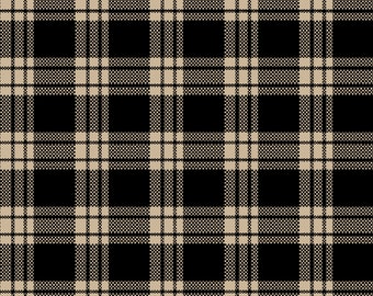 Homespun Fabric, Quilting Fabric, Primitive Fabric, Americana Fabric, Rustic Fabric, Farmhouse Fabric, Country Fabric, Black Plaid Fabric