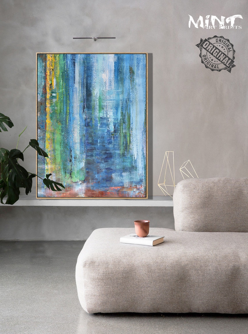 Instant Download Art Abstract Art Landscape Painting Living Room Wall Art Print Mint Fine Art No.M93