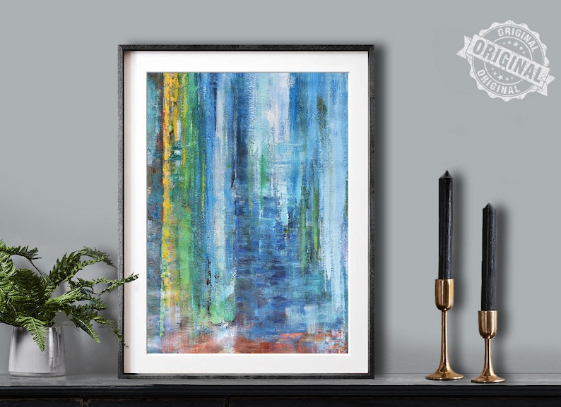 Instant Download Art Abstract Art Landscape Painting Living Room Wall Art Print Mint Fine Art No.M93
