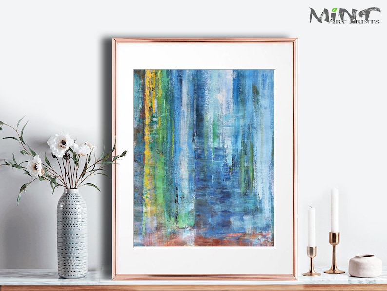 Instant Download Art Abstract Art Landscape Painting Living Room Wall Art Print Mint Fine Art No.M93