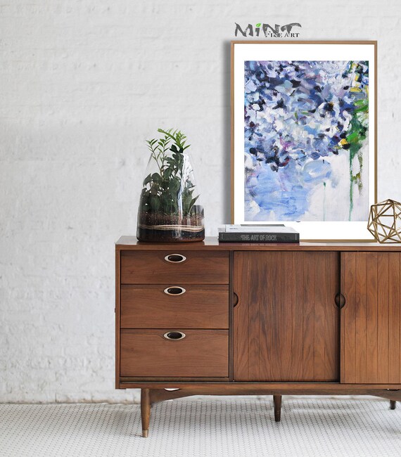 Abstract Fl Art Prints Bedroom Wall Blue Purple Flower Painting Printable Large Poster Mint Fine No M327 Post By Stevenbold