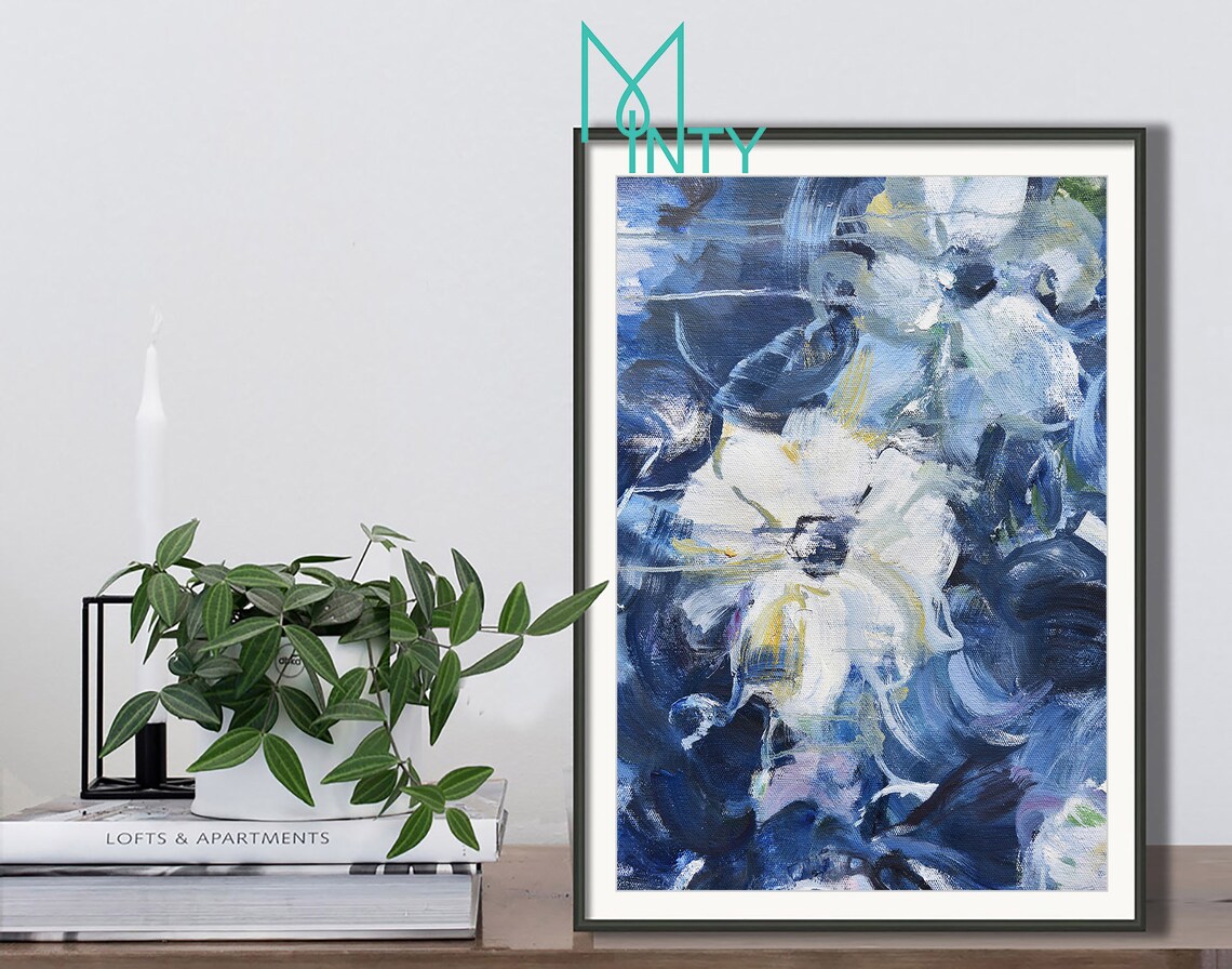 Bedroom Wall Art Prints Abstract Floral Print Digital Art Etsy Singapore