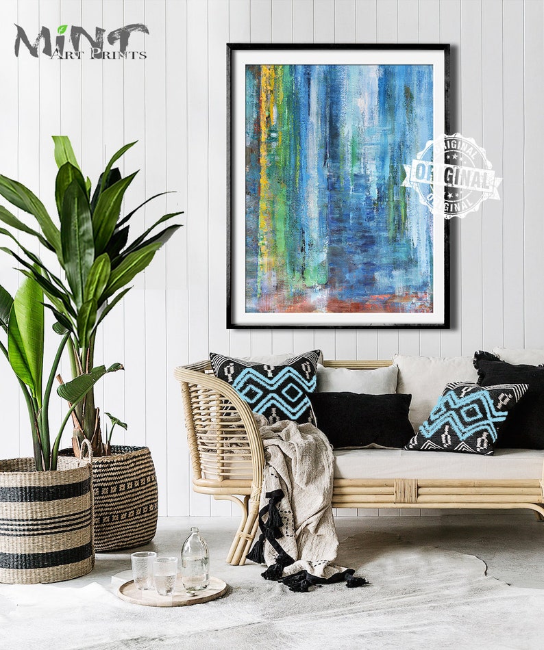 Instant Download Art Abstract Art Landscape Painting Living Room Wall Art Print Mint Fine Art No.M93
