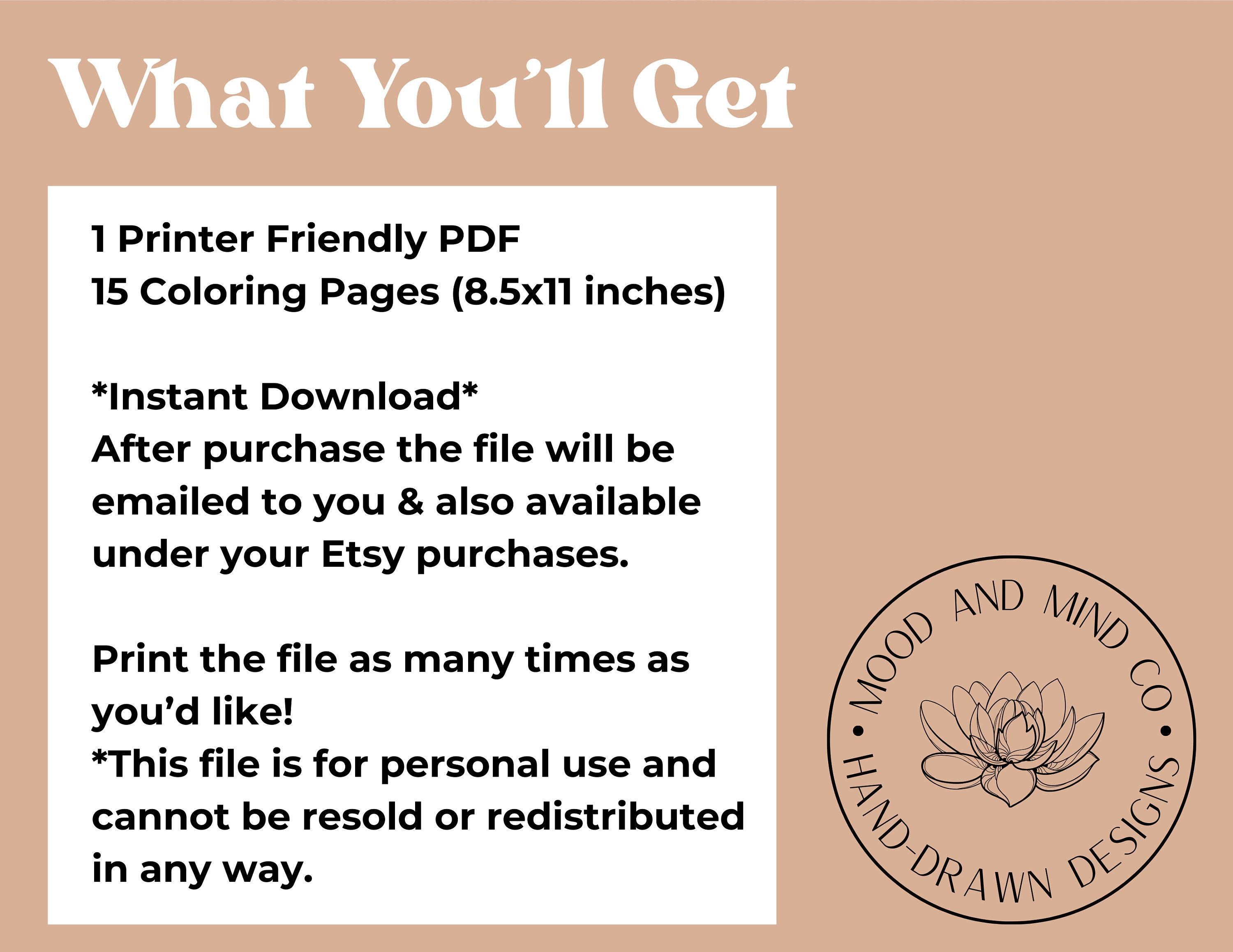 Minimalist Groovy Coloring Pages for Adults: Digital Coloring Book ...