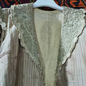 Antique Turkish Jacket: 1880s Silver Thread Embroidery, Ottoman Era