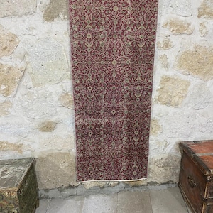 Turkish runner rug,vintage runner rug,oushak runner rug,hallway rug,entry rug,home floor rug