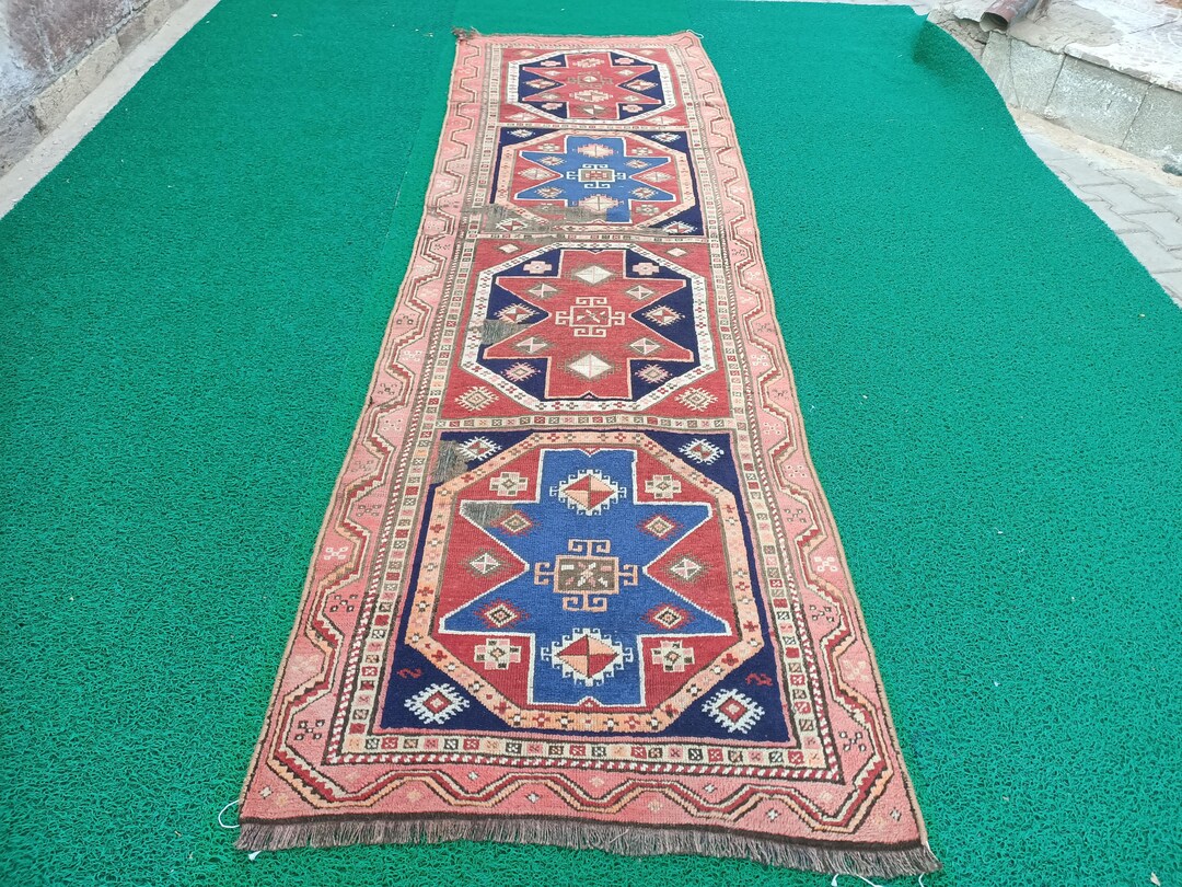 Accent Runner Turkish Antique Runner Vintage Runner Wool Runner