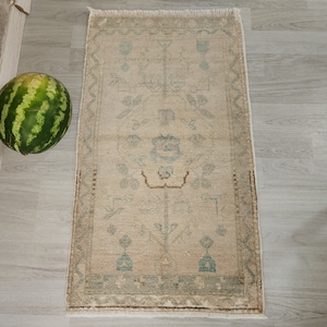Housewarming gift rug,vintage turkish rug,handknotted rug,kitchen rug,doormats rug,entryway mats!5144