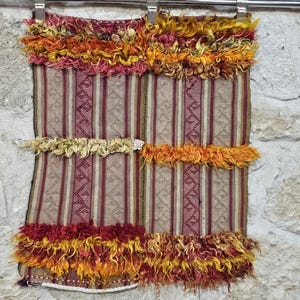Antique Handwoven Turkish Saddle Blanket – Anatolian Yörük Tribal Horse Cover – Traditional Ceremony Textile&quot;