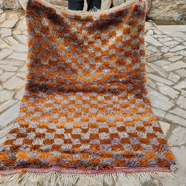 Verrückter Türkischer Tulu Teppich,Anatolien Kilim,Flokati Tulu Teppich,Vintage Angora Teppich,Flocati Tulu Teppich,Teppich!//3755