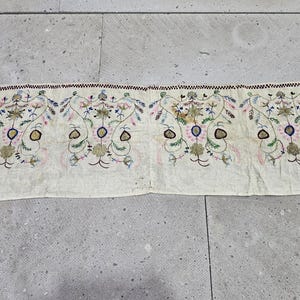 Antique Turkish Ottoman Silk and Metal Embroidered Peshkir Towel,Antique Ottoman Turkish Textile,Hand Embroidered!1505
