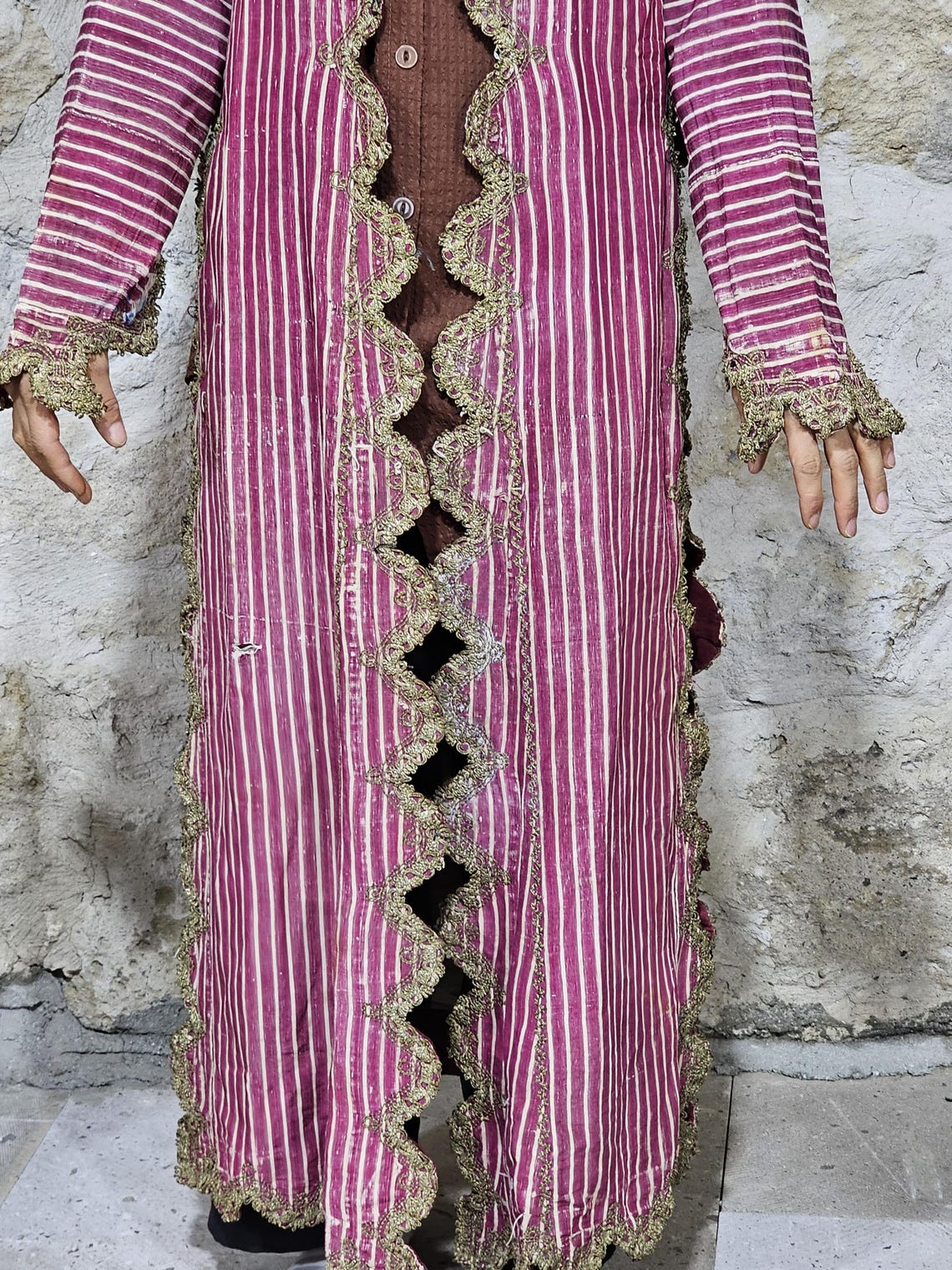 Ottomon Robe Antique Ottoman Entari, Anatlian Caftan: 19th Century Silk Robe With ...