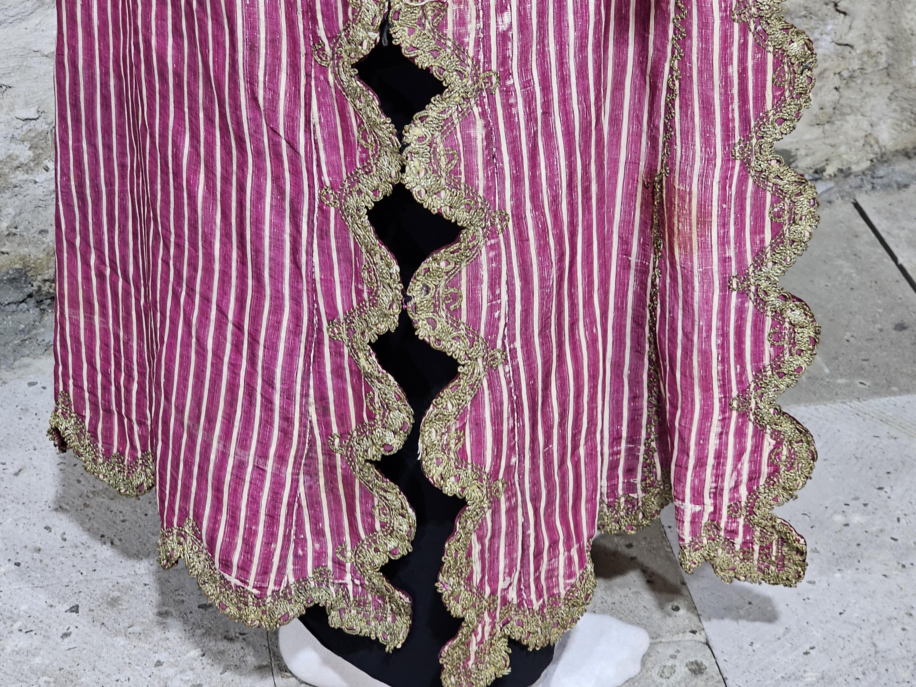 Antique Ottoman Entari, Anatlian Caftan: 19th Century Silk Robe With ...