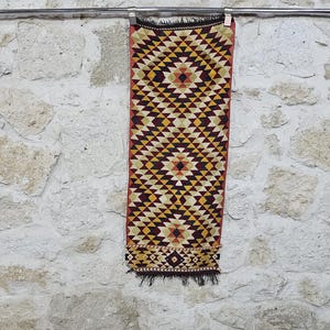 Antique Turkish Kilim – Handwoven Monastery-Style Wool Rug – Tribal Geometric Flatweave – Rare Anatolian Textile Art
