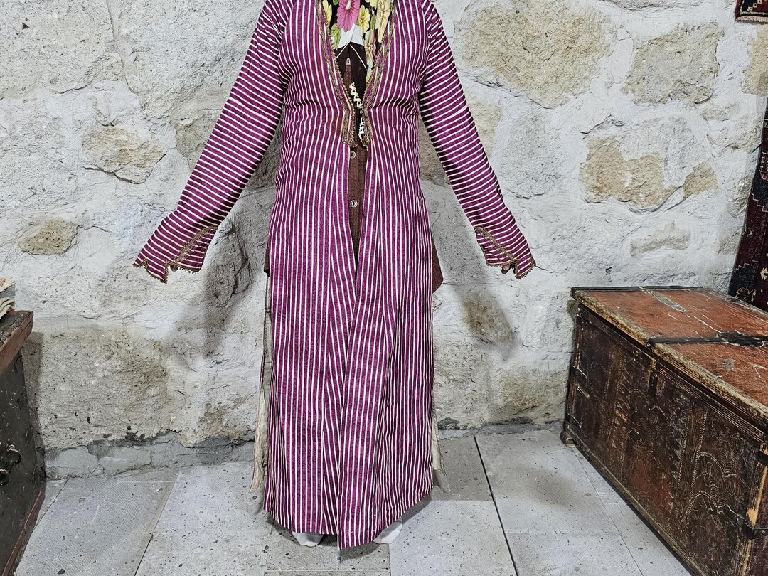 Antique Ottoman Silk Kaftan: Turkish Robe, Uc Etek Dress (1850/1900) - Etsy