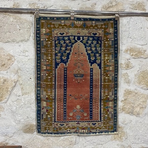 Doormat rug,small rug oushak turkish rug,floor rug,vintage rug,handmade rug