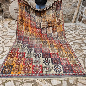 Rustic Anatolian turkish rug,Handmade Wool Rug,Antique Turkish Rug,Soft thick shaggy carpet !5951