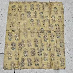Ottoman silk fabric of the 1800s.Antique Turkish Textile,Ottoman Silk Textile,Rare piece of Silk Fabric!1511