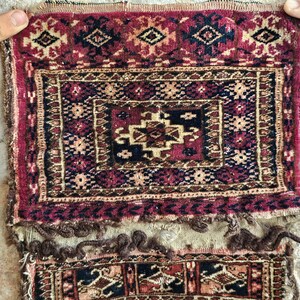 Antique Turkmen salt bag,shahseven bag,handmade bag,Turkoman rug,farmhouse decor, Rare Collectible rug!3362