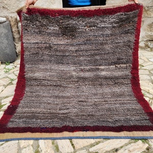 Vintage Gray Turkish Tulu Rug, Mohair Shaggy Carpet from Anatolia, Flokati Style Handmade Rug – Boho Floor Decor