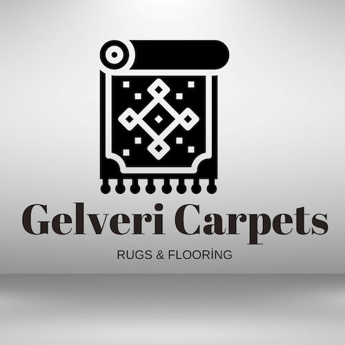 ヴィンテージトルコウールランナーラグ：赤と青の幾何学模様の廊下用