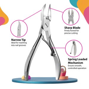 Heavy-Duty Stainless Steel Toenail Nipper – Ergonomic, Pain-Free Ingrown Nail Clippers