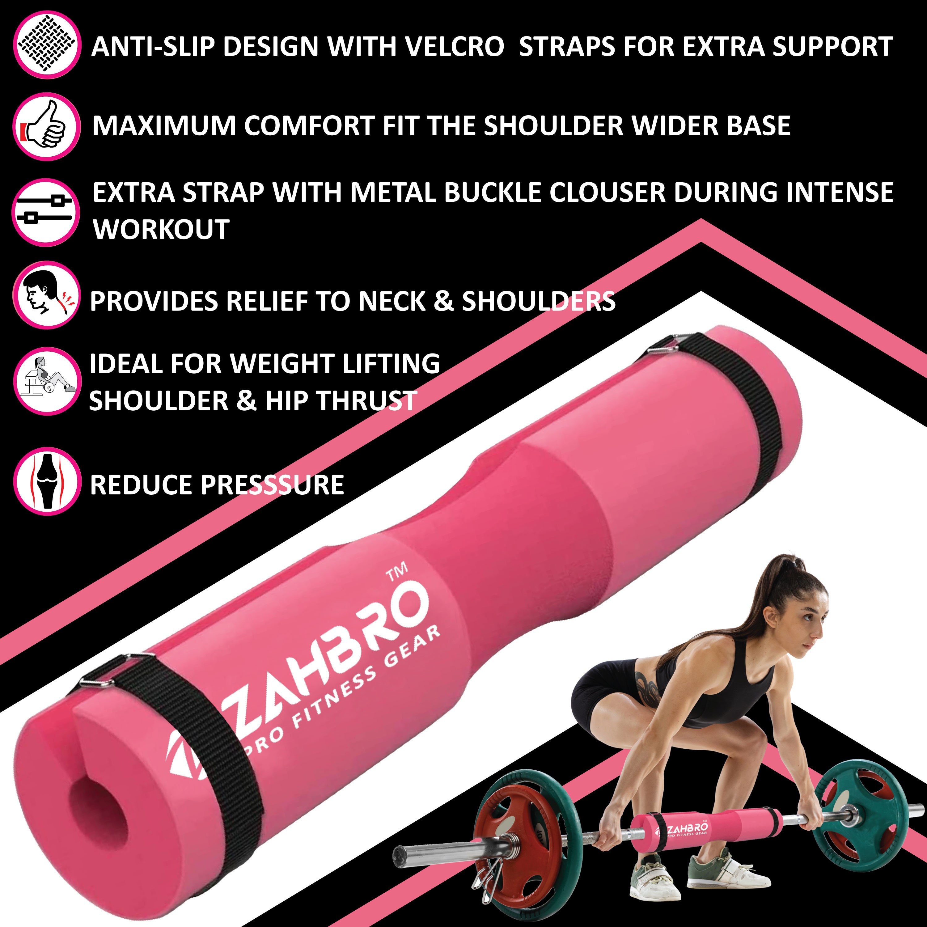 Barbell Pad Hip Thrust Squats Pads Extra Thick Squat Pad for Lunges