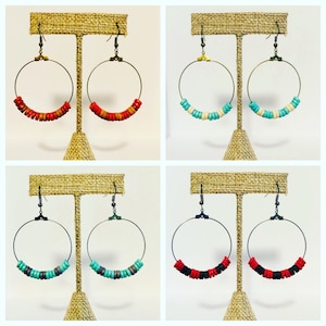 Heishi Hoop Earrings