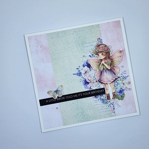 Fairy Birthday Card | Girls Birthday Card | Smiles and Sunshine | 1st Birthday Card | Handmade Birthday Card | Girls Birthday Card