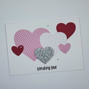 Sending Love | Valentines Day Card | Handmade Love Card | Love Heart Card | Anniversary Card | I Love You