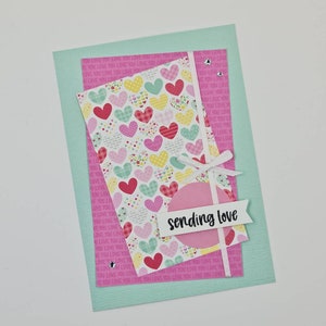 Sending Love | Valentines Day Card | Handmade Love Card | Love Heart Card | Anniversary Card | I Love You