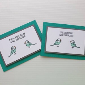 Budgie Birthday Card | Handmade Birthday Card | Happy Birthday Card | Birdie Birthday Card