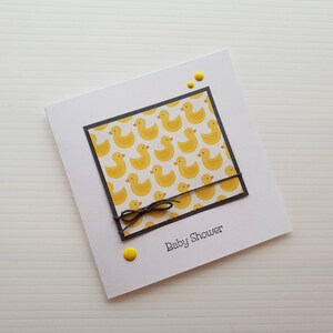 Handmade Baby Shower Card | Baby duck card