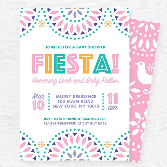 fiesta baby shower invitations