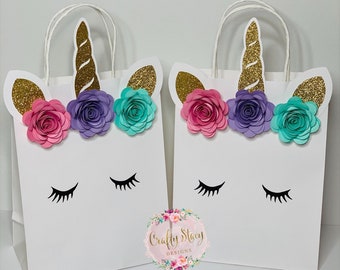 Unicorn Favor Bags, Unicorn Treat Bags, Unicorn Favor Boxes, Unicorn Treat Boxes