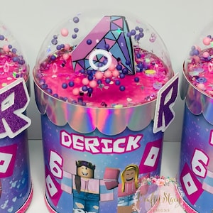 Roblox Pringles, customized Pringles can, Girls Roblox theme, girls Roblox favors, Roblox party favors