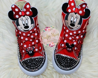 MInnie Mouse COnverse, MInnie Mouse Shoes, MInnie MOuse BLing COnverse, MInnie MOuse SNeakers