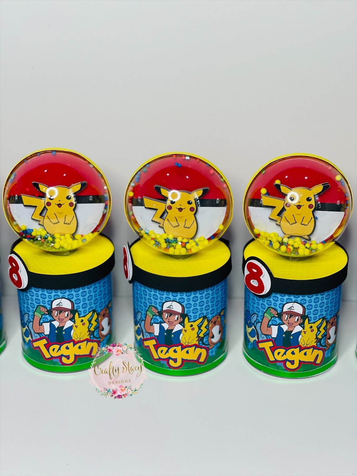 Pokémon Pringle Cans, Pokémon Party Favors, Pokémon Favor Box, Pikachu
