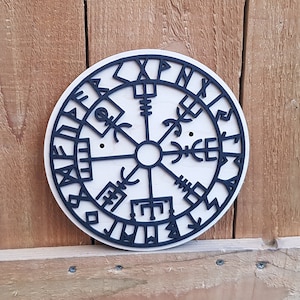 Viking norse compass wall art
