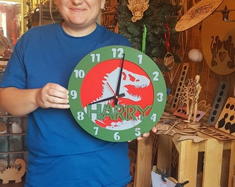 Trex dinosaur XL clock prehistoric