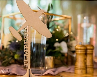 Plane & helicpter table numbers centre pieces military army raf navy