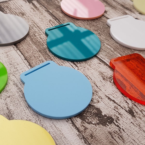Medal shaped acrylic craft blanks for vinyl , cricut or sublimation projects