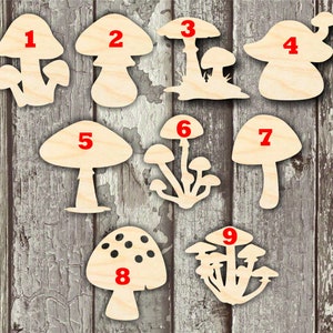 Mushroom shaped craft blanks birchwood or MDF