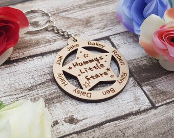 Little stars personalised keyring mothers day