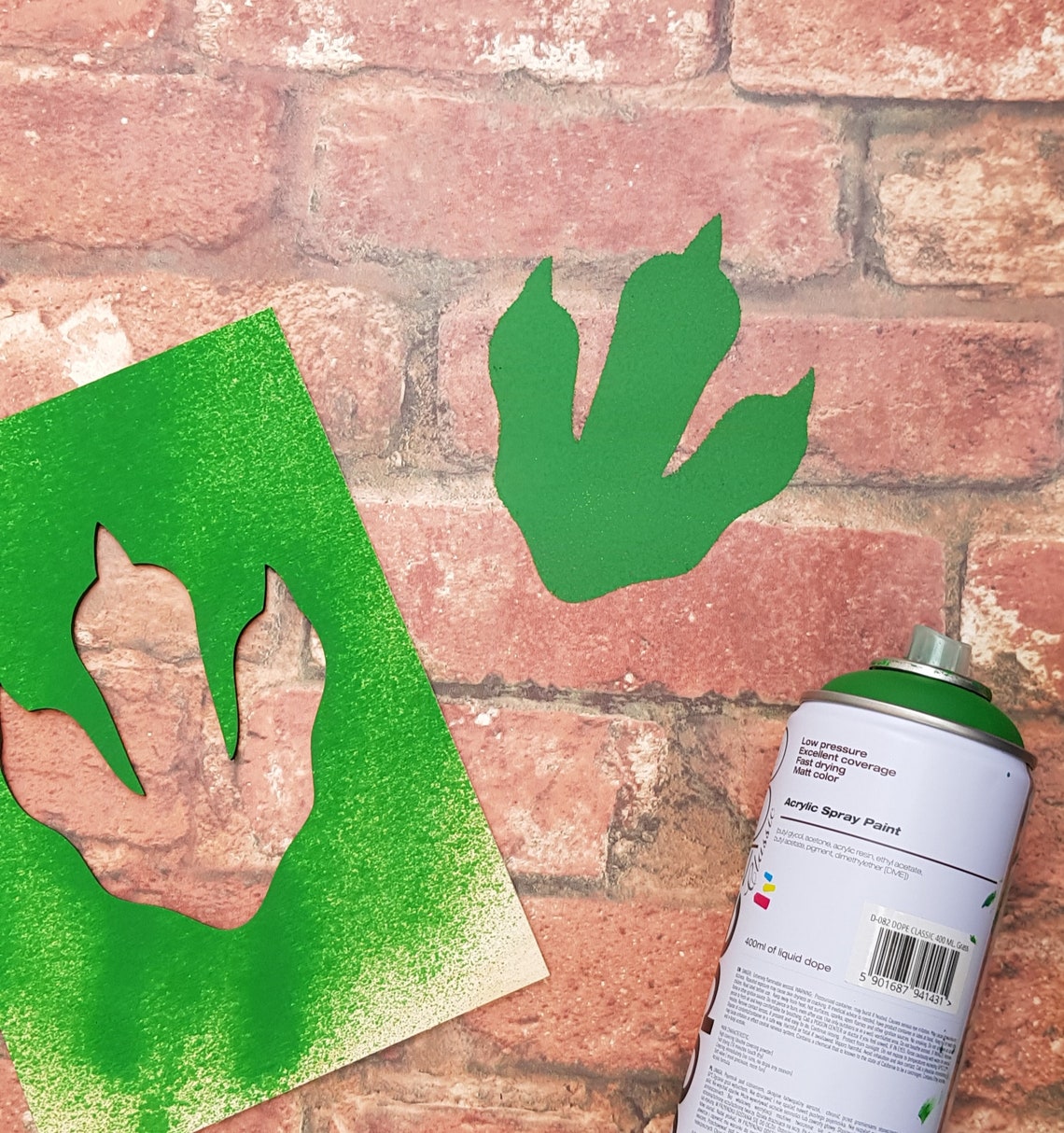 Dinosaur footprint stencils 5 to choose from Trex Etsy