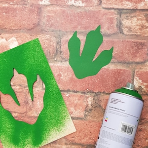 Stencil per impronte di dinosauro 5 tra cui scegliere T-rex